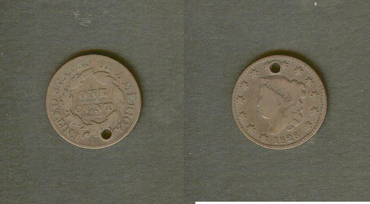 USA large cent \'coronet head\' 1828 F